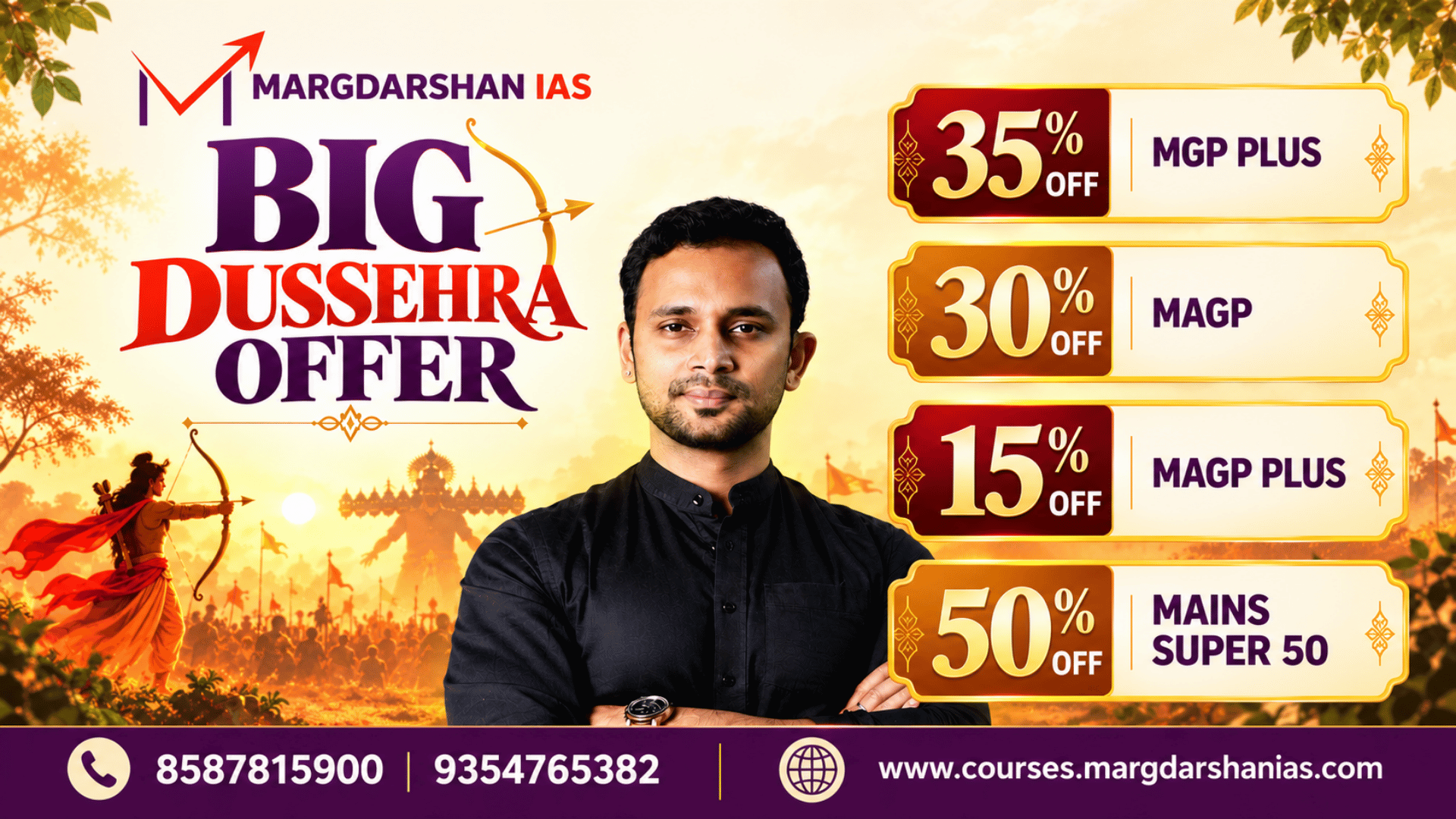 BIG DUSSEHRA OFFER | Get Up to 50% OFF on UPSC Courses at Margdarshan IAS!