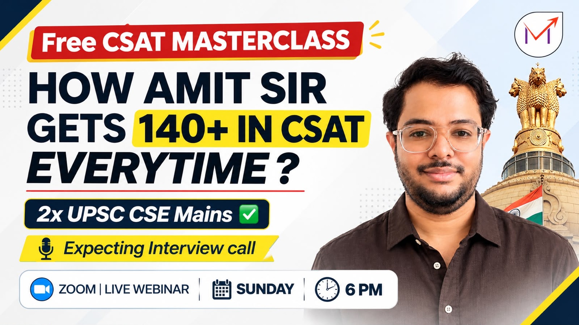 FREE CSAT MASTERCLASS – SCORE 140+ IN CSAT!
