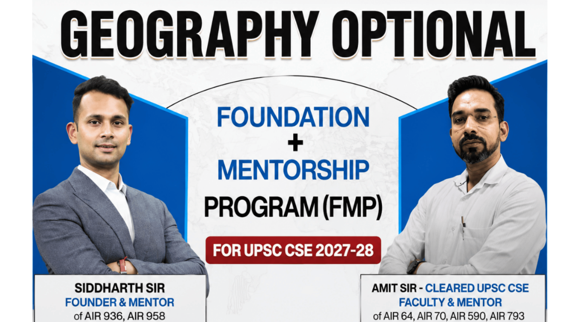 Geography Optional FMP 2027–28 | New Batch Starts 7 September